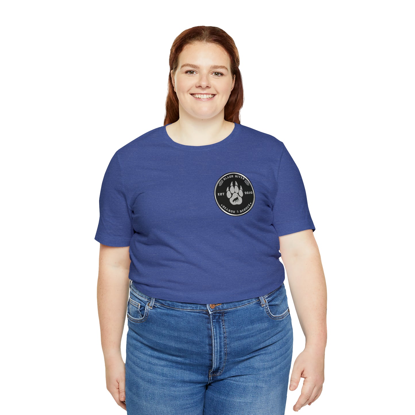 Black River Search & Rescue Logo Black Unisex Jersey Short Sleeve Tee