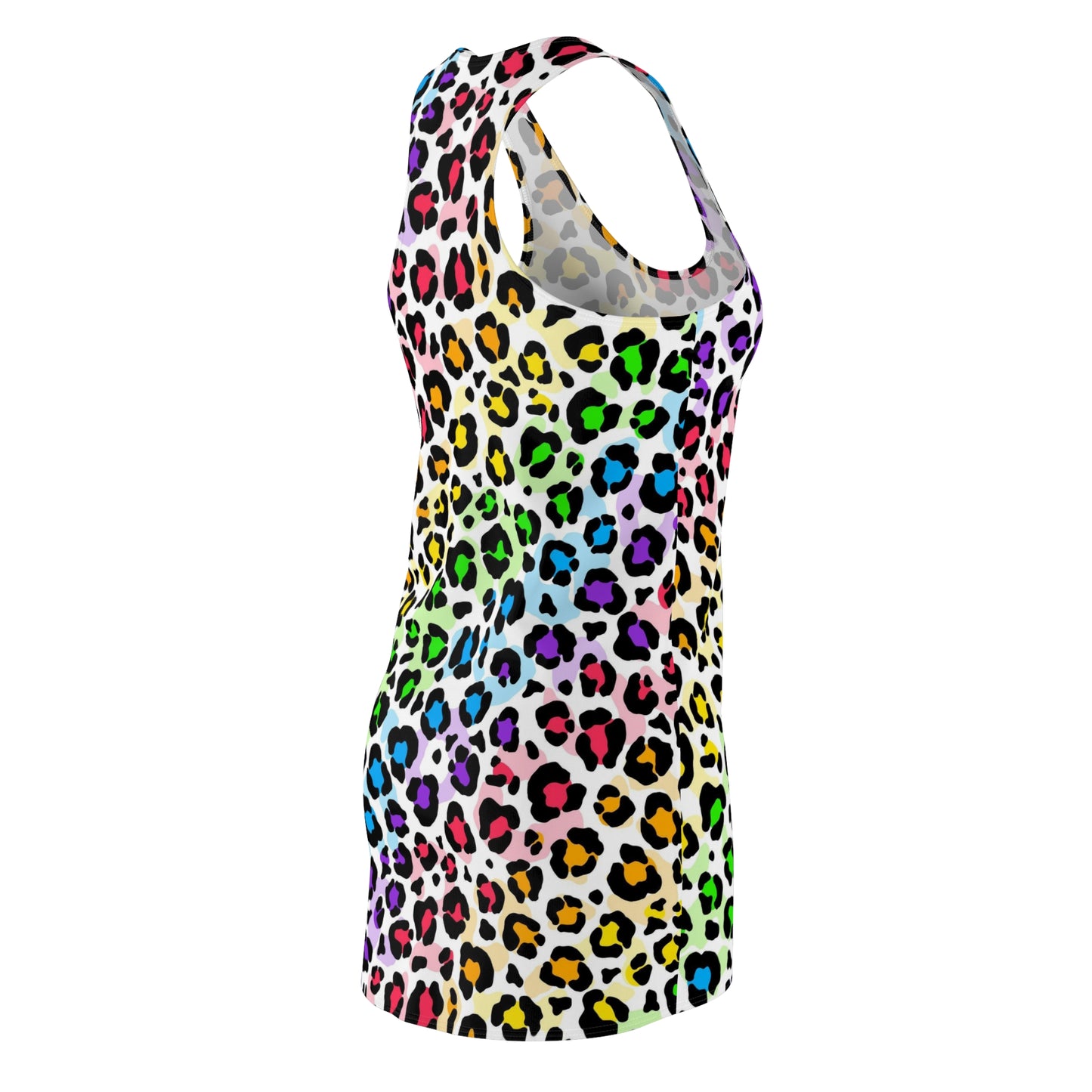 Women's Cut & Sew Racerback Dress Multicolor Leopard Print