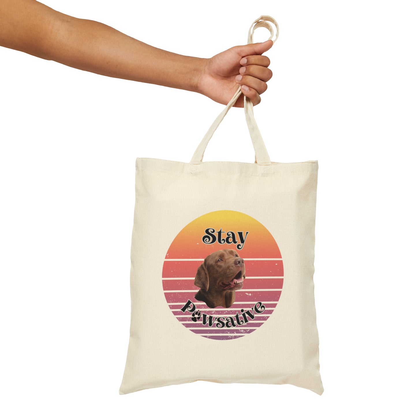 Brown Labrador Cotton Canvas Tote Bag Brown Lab Bag