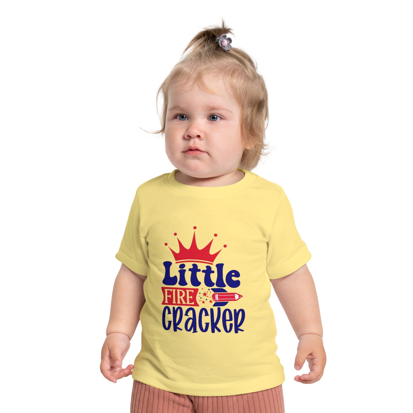 Little firecracker 4th of July Baby Short Sleeve T-Shirt Patriotic