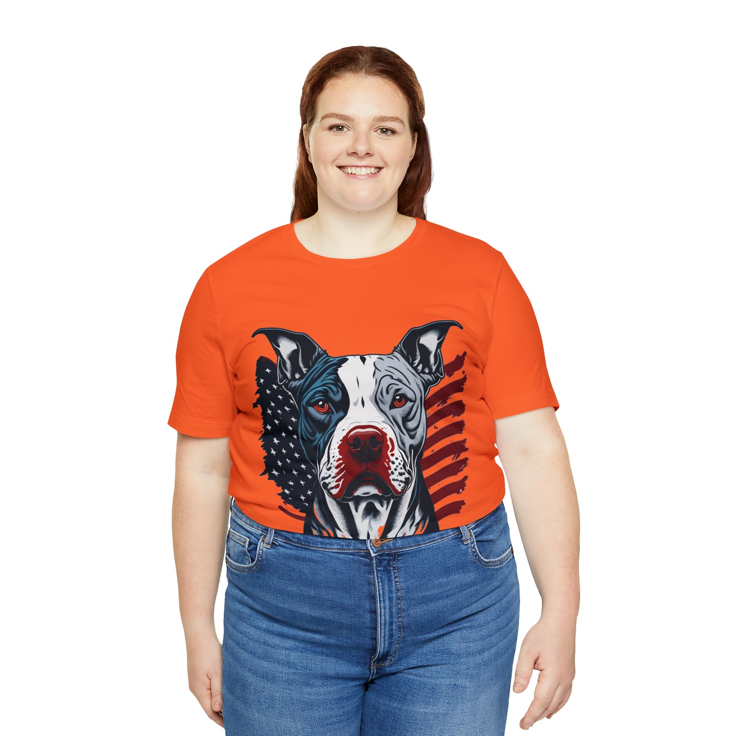 Pit bull 4th of July Unisex Jersey Short Sleeve Tee Patriotic