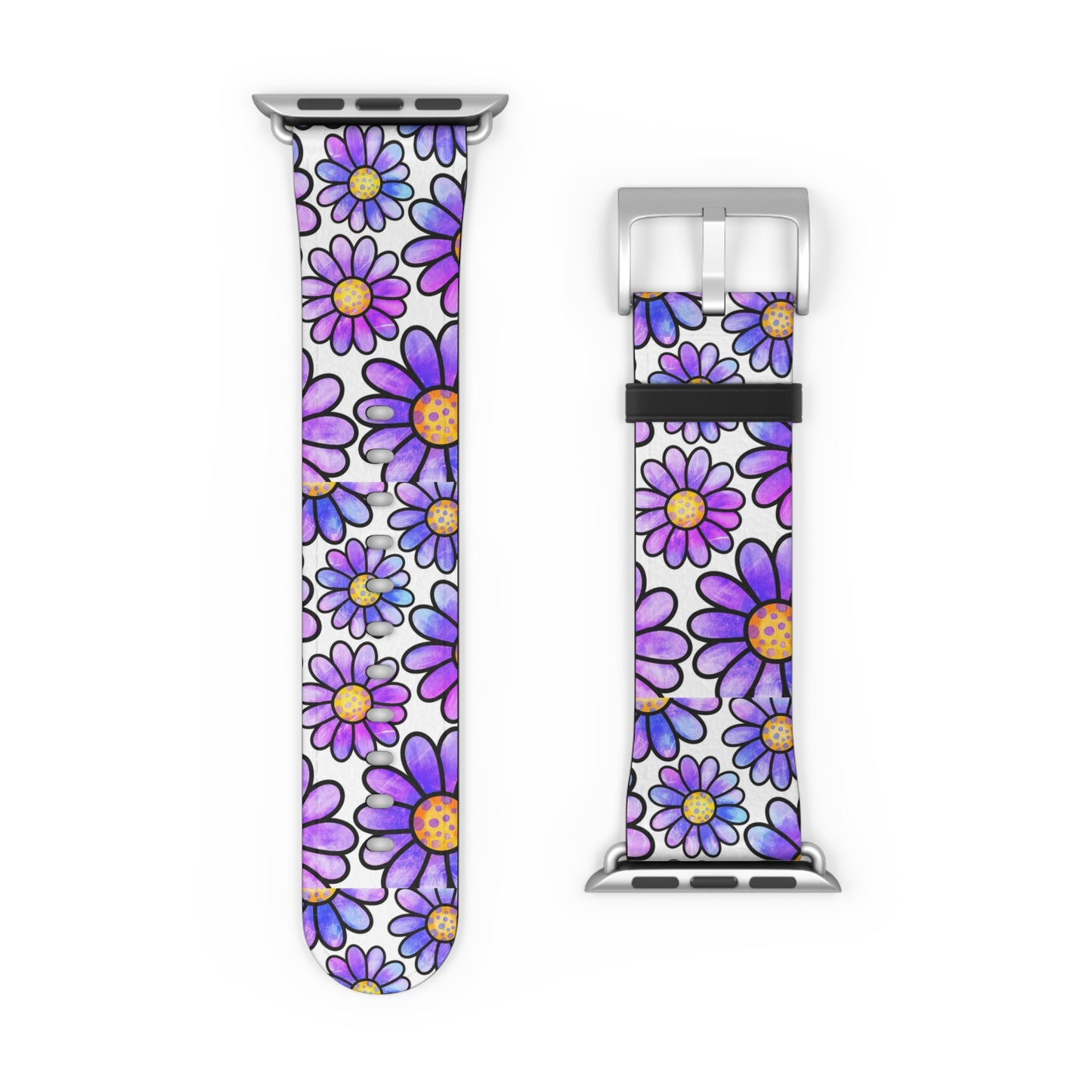 Retro Purple Flower Apple Watch Band