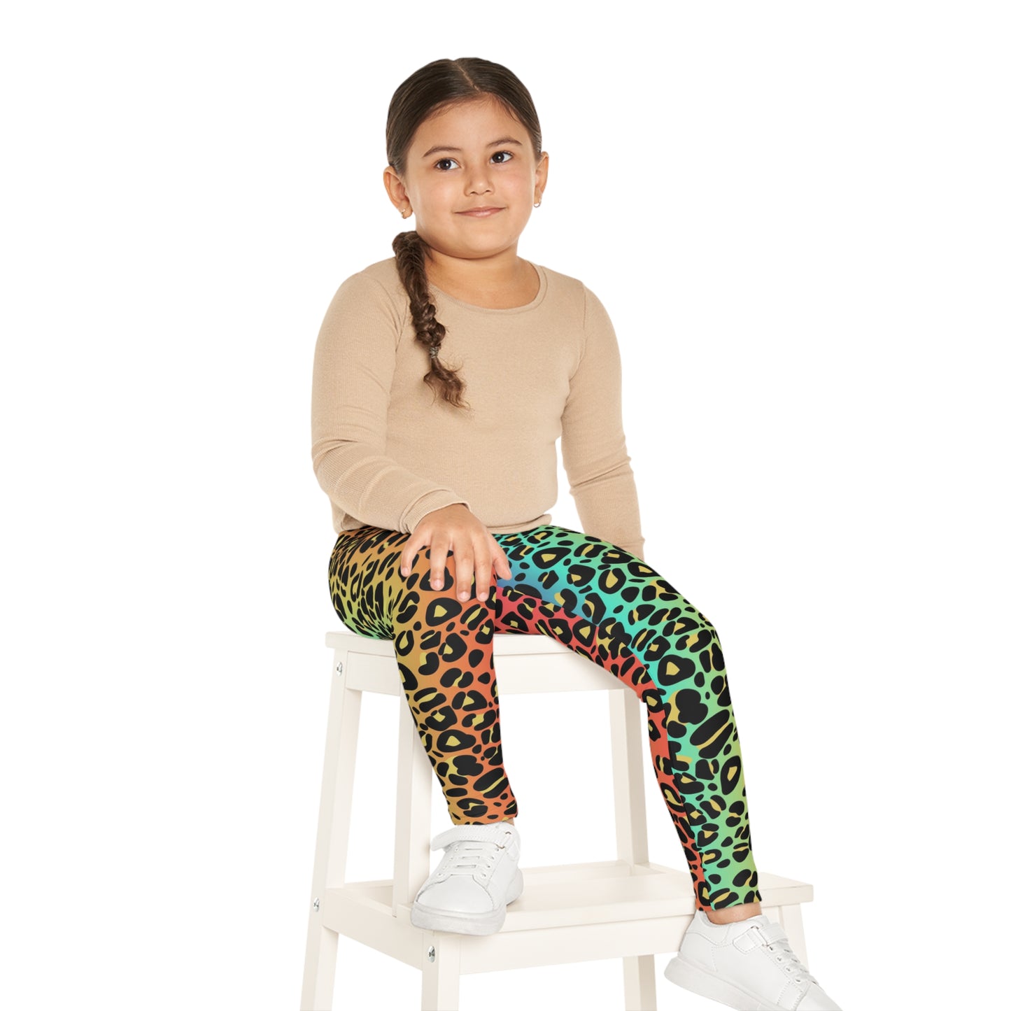 Kids Leggings Rainbow leopard print