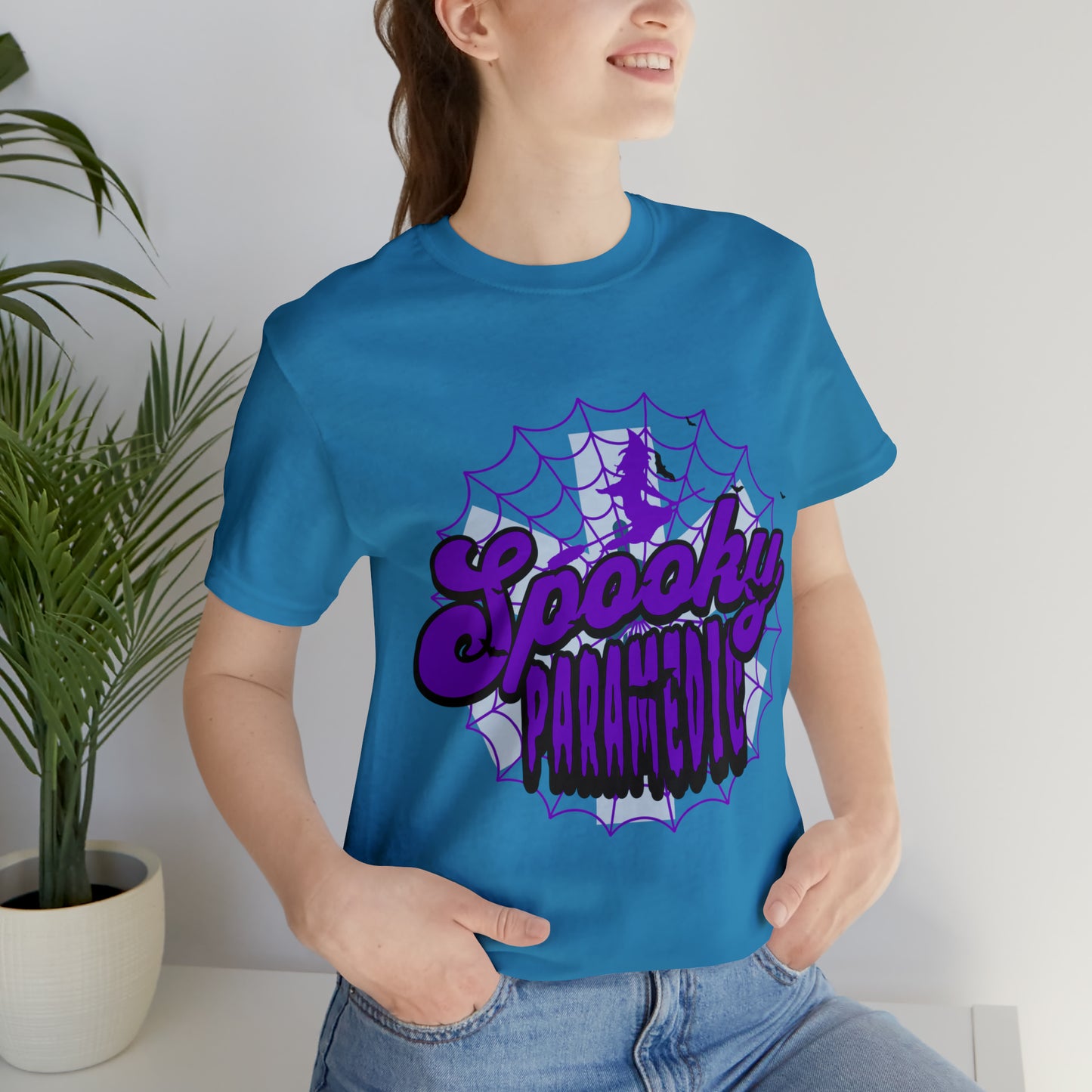 Fun Halloween Paramedic Shirt, Halloween shirt, Purple Spooky Paramedic shirt, Paramedic gift