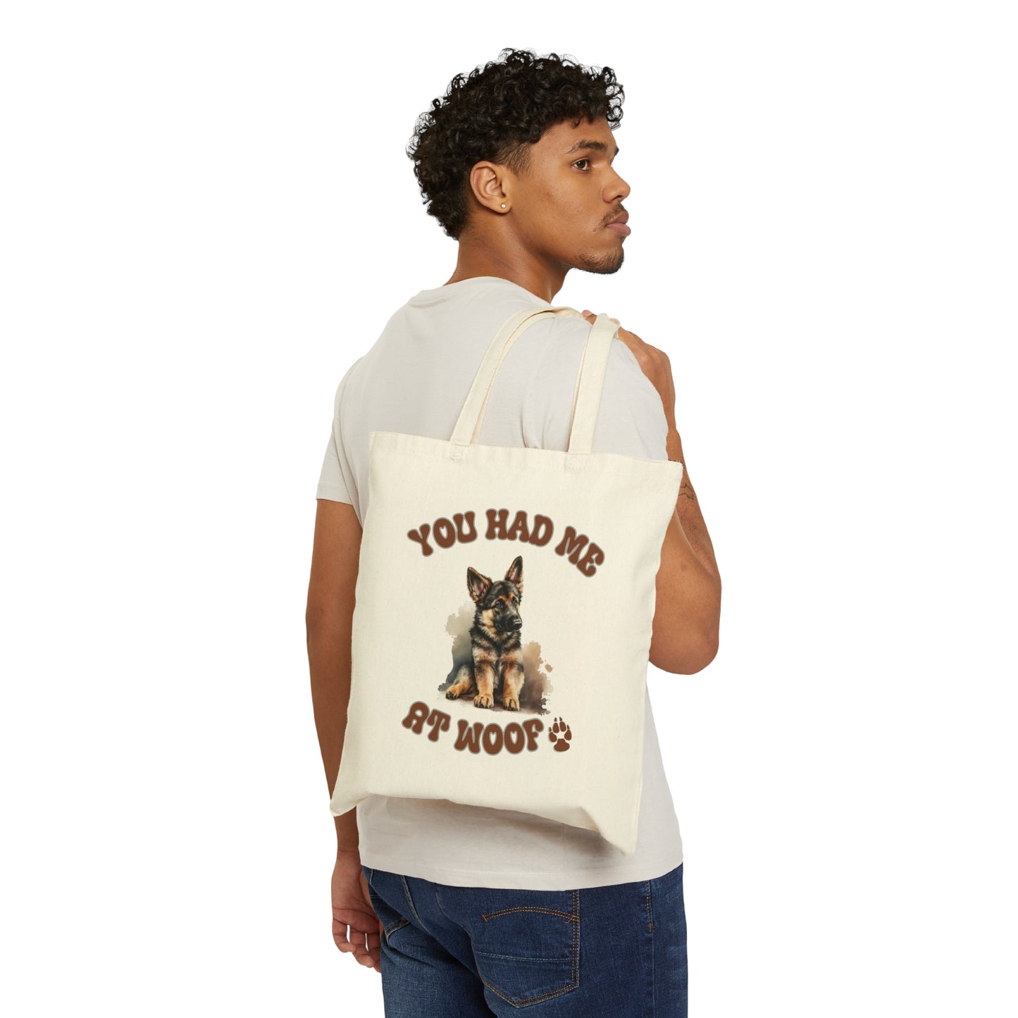 German Shepard Cotton Canvas Tote Bag