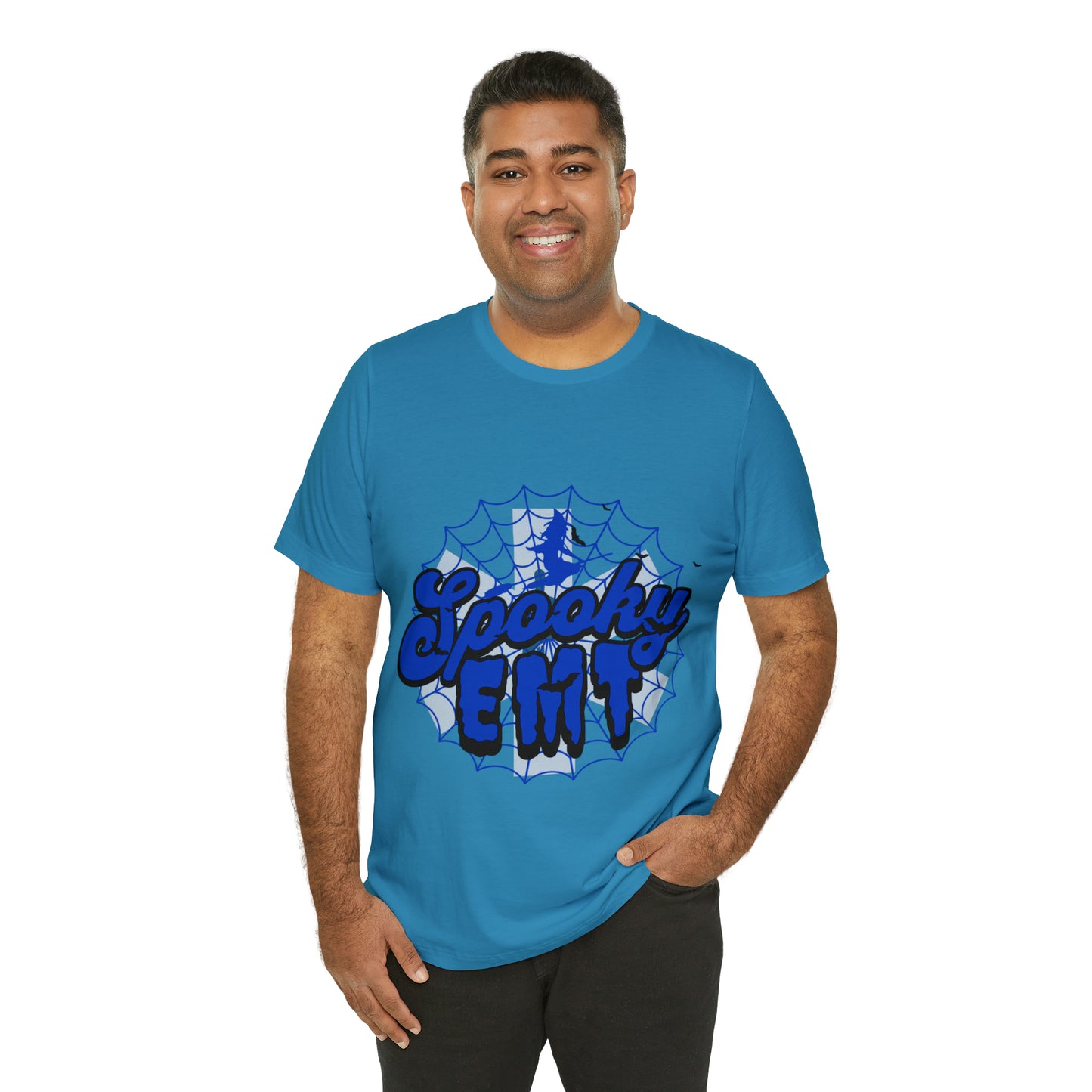 Fun Halloween EMT T-shirt, Blue Spooky EMT shirt, EMT shirt, Halloween shirt,