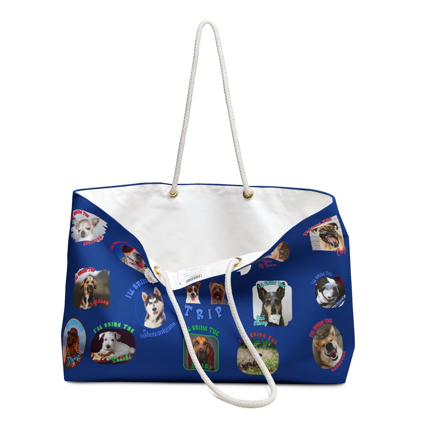 Dog Tote Bag, Tote Bag, Funny Dog Tote, Dogs, Shoulder bag, Shopper, Dog lover gift, Weekender bag, Tote bag for Women, Dark blue