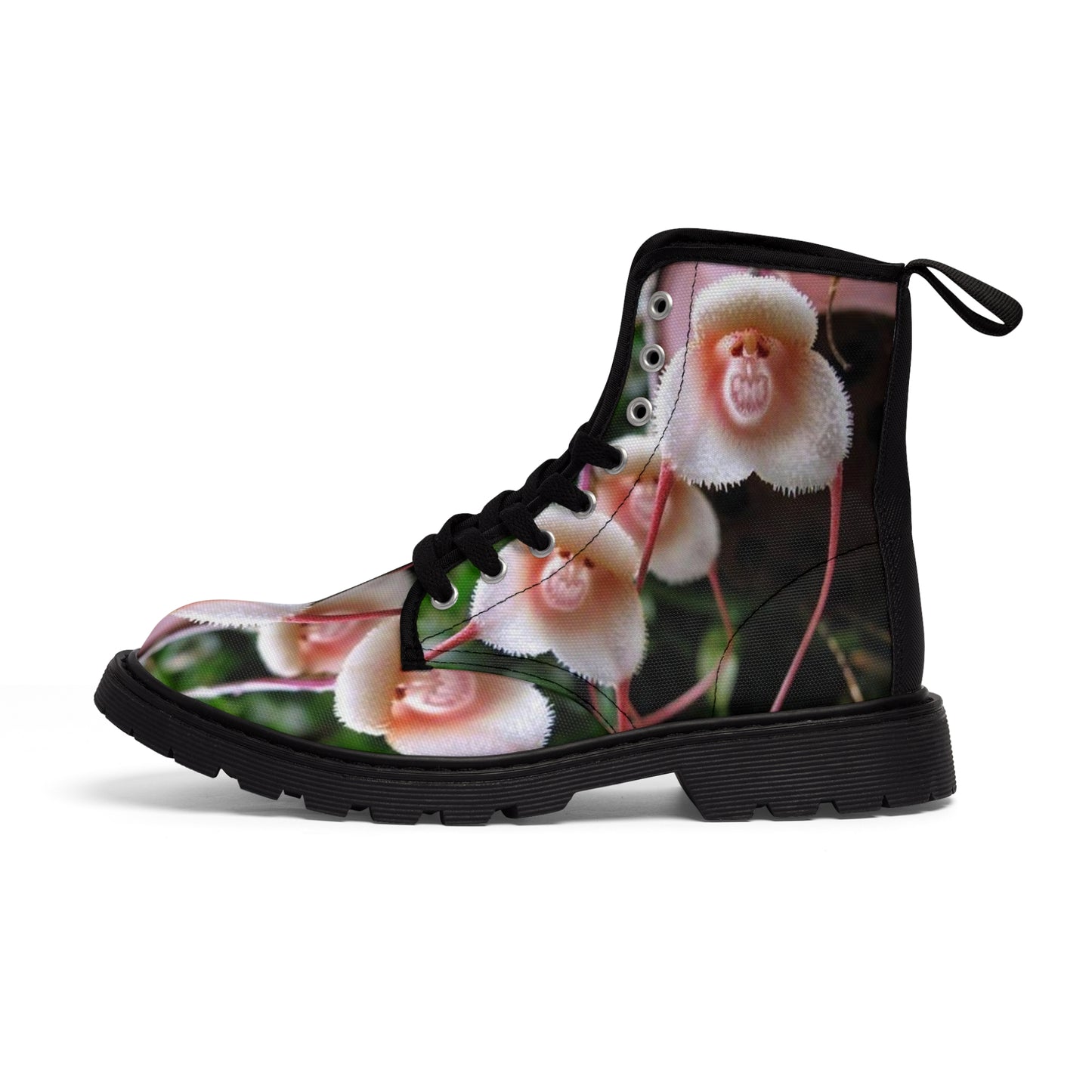 Women's Canvas Boots, Orchids, Monkeys, Flowers