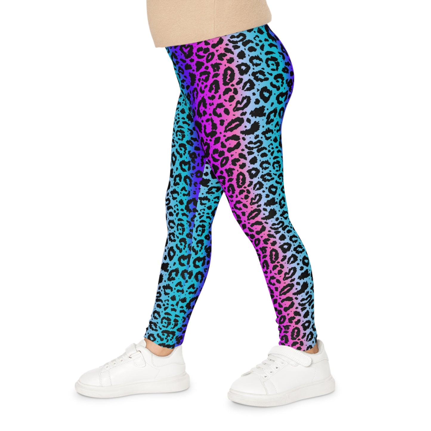 Kids Leggings Leopard print purple blue pink