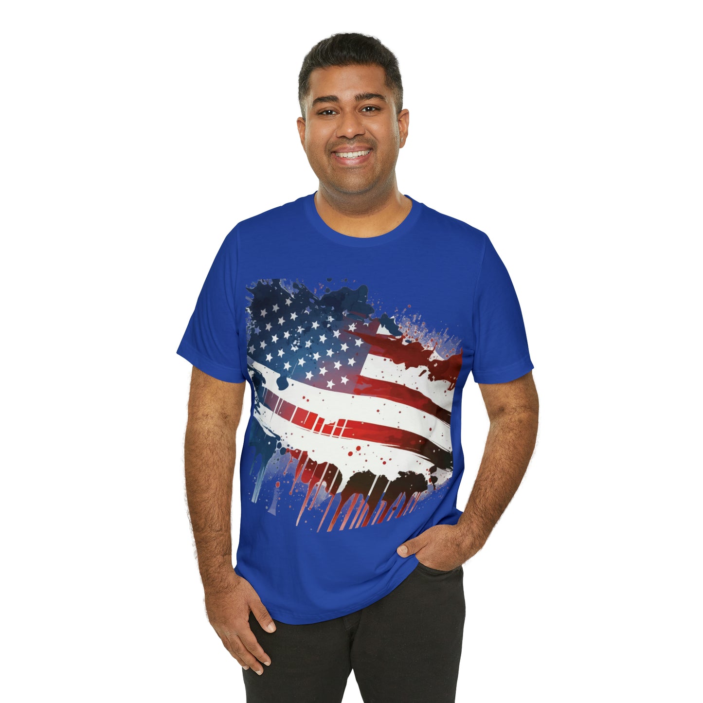 American Flag Unisex Jersey Short Sleeve Tee Patriotic July 4th