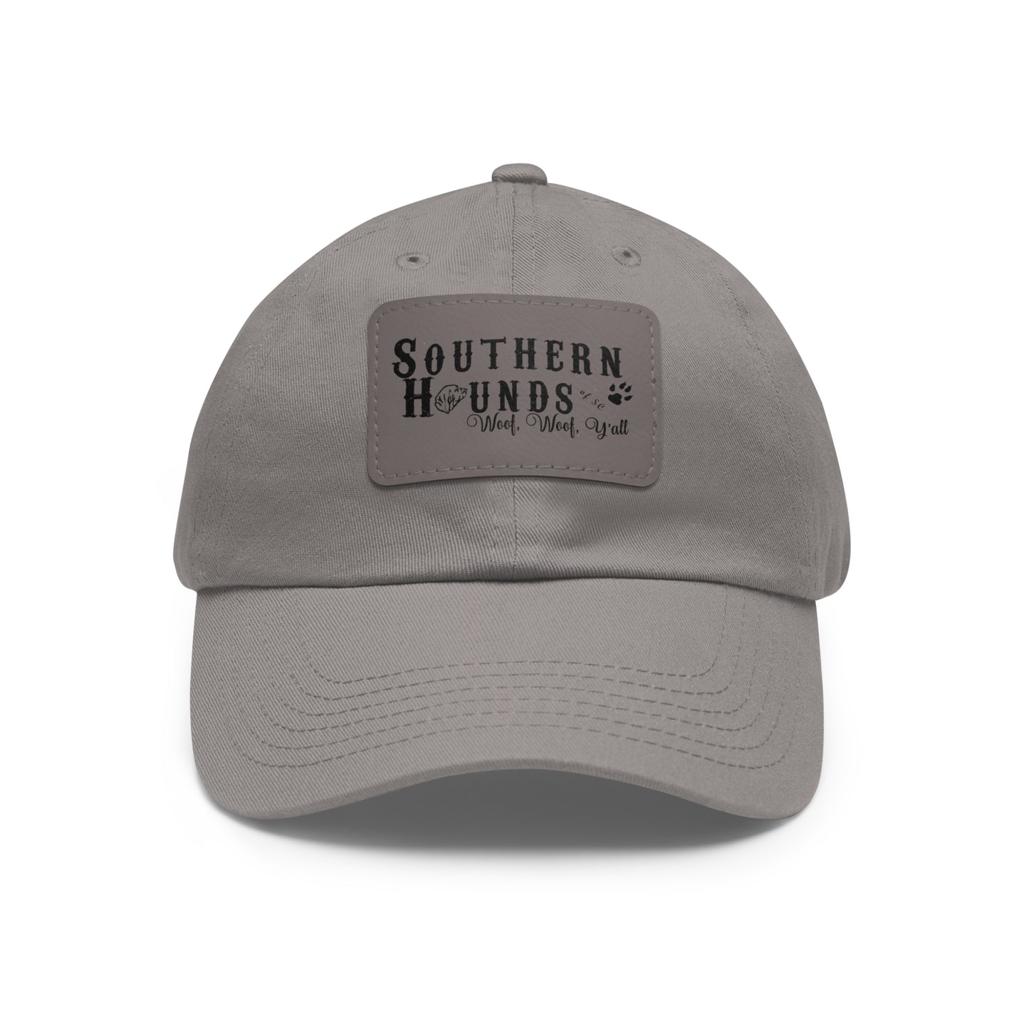 Dad Southern Hounds Hat with Leather Patch (Rectangle)