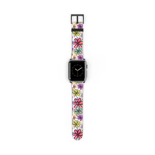 Retro flower multicolor Apple Watch Band floral