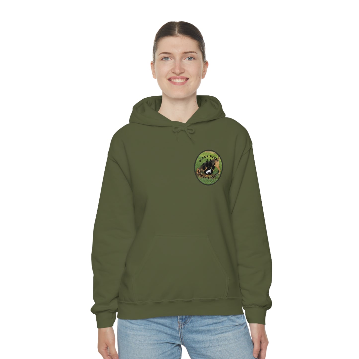 Black River Search & Rescue Logo with Lucy Unisex Heavy Blend™ Hooded Sweatshirt