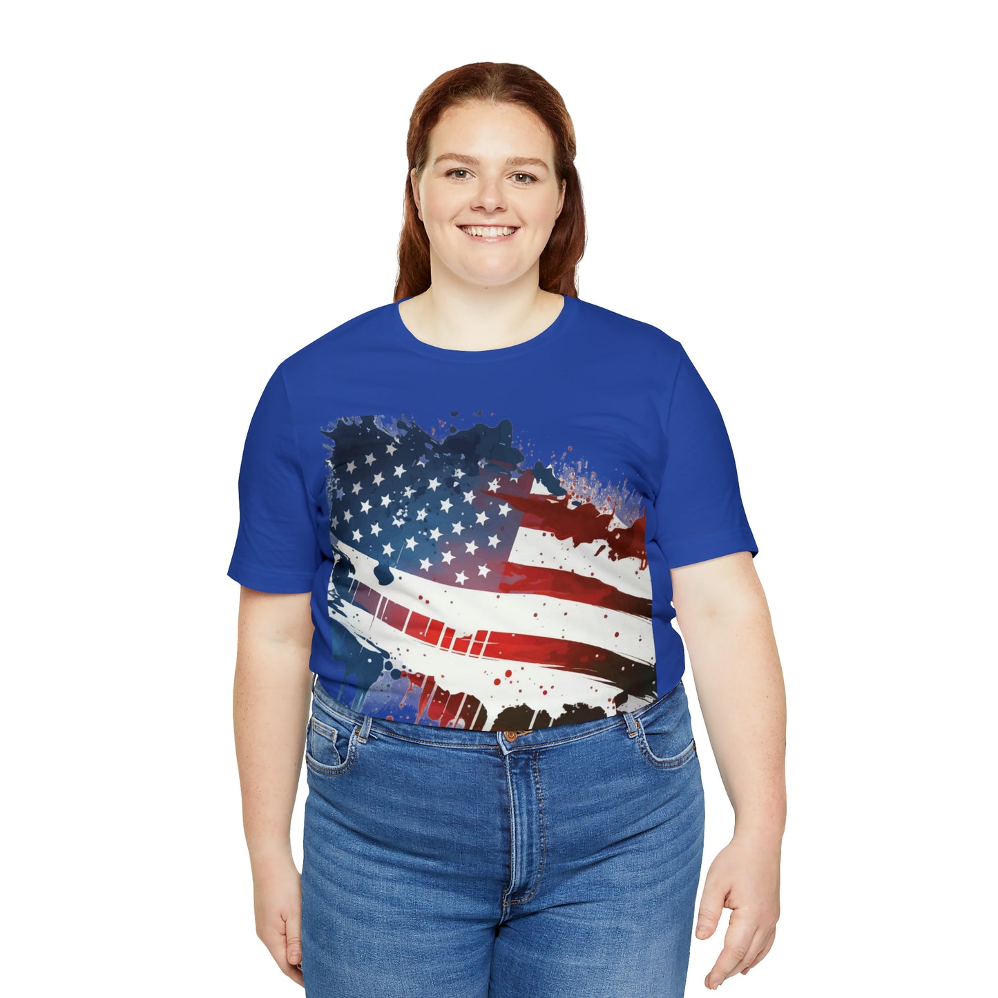 American Flag Unisex Jersey Short Sleeve Tee Patriotic July 4th