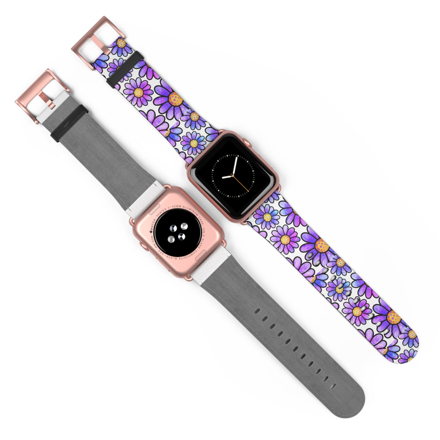 Retro Purple Flower Apple Watch Band