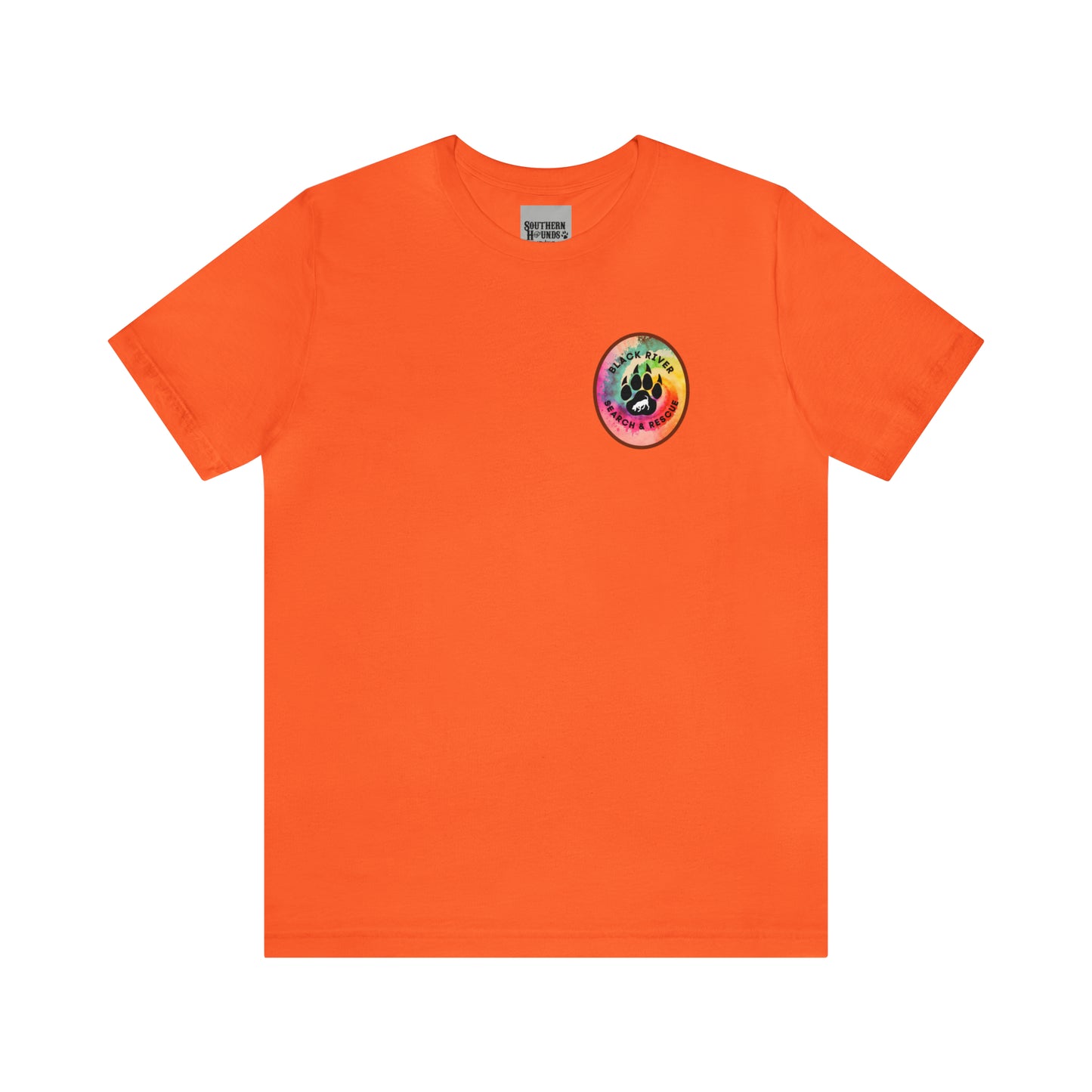 Tie Dye Black River Search & Rescue Logo Unisex Jersey Short Sleeve Tee