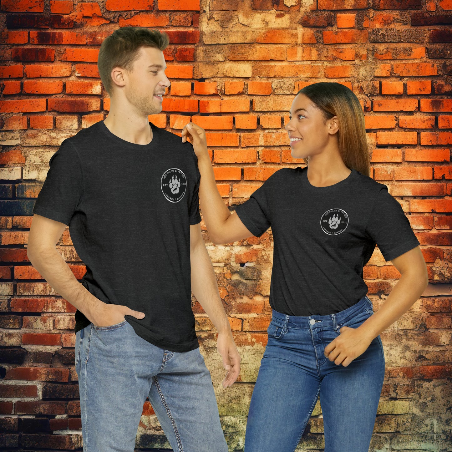 Black River Search & Rescue Logo Black Unisex Jersey Short Sleeve Tee