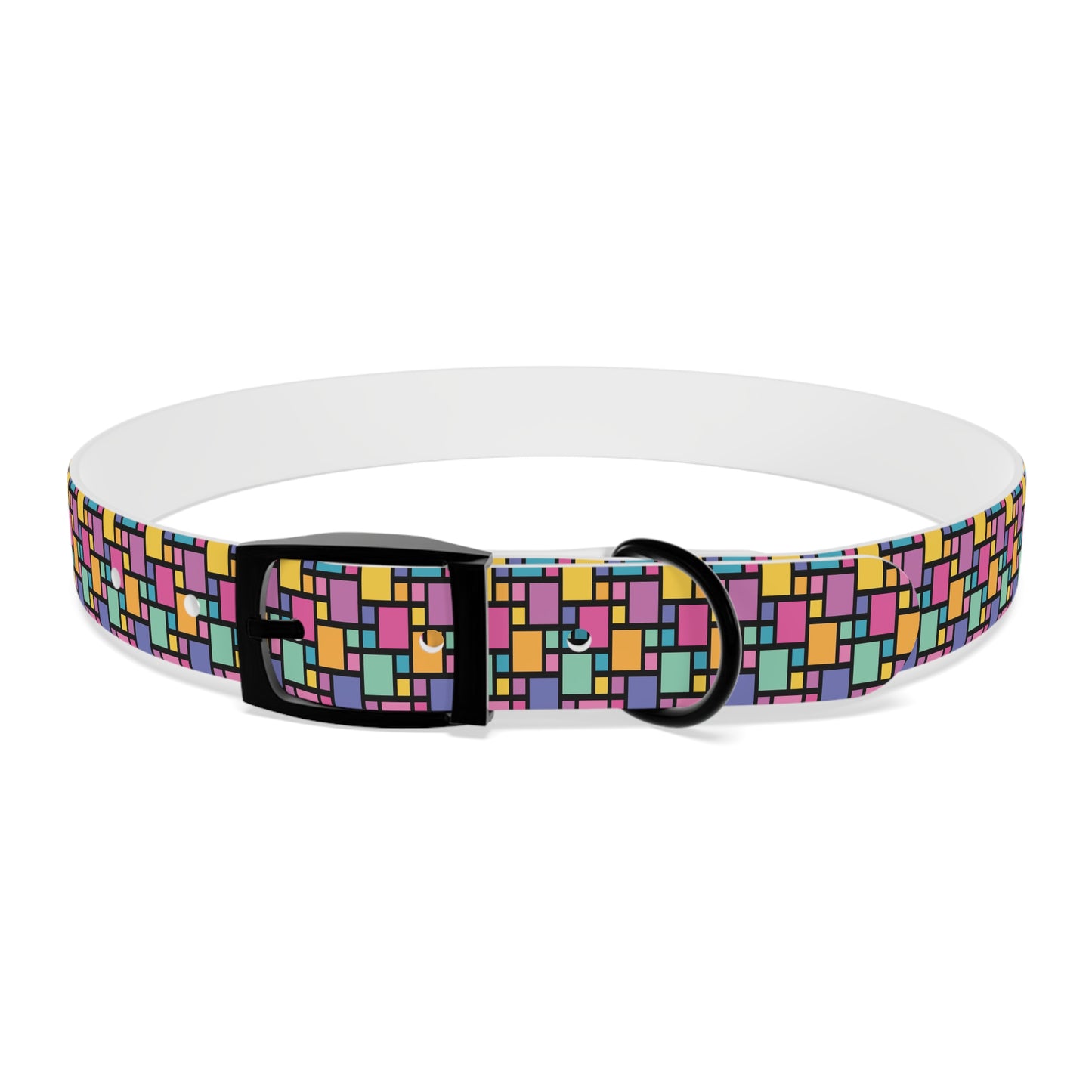 Retro Multicolor Plaid Dog Collar