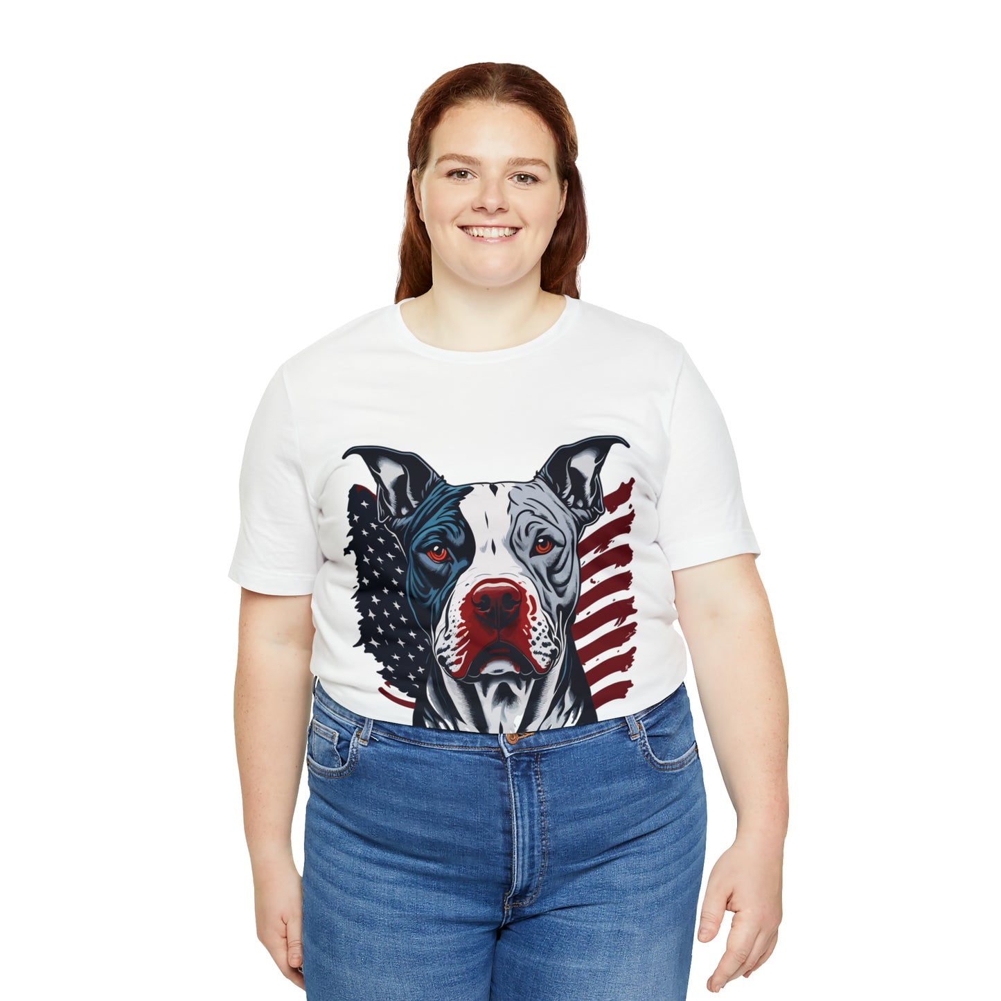 Pit bull 4th of July Unisex Jersey Short Sleeve Tee Patriotic