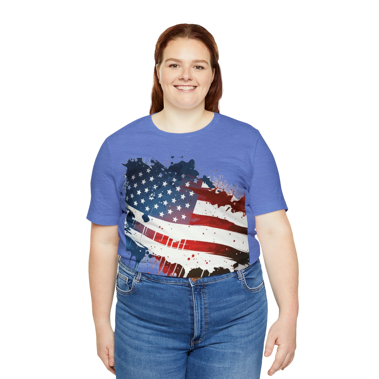 American Flag Unisex Jersey Short Sleeve Tee Patriotic July 4th