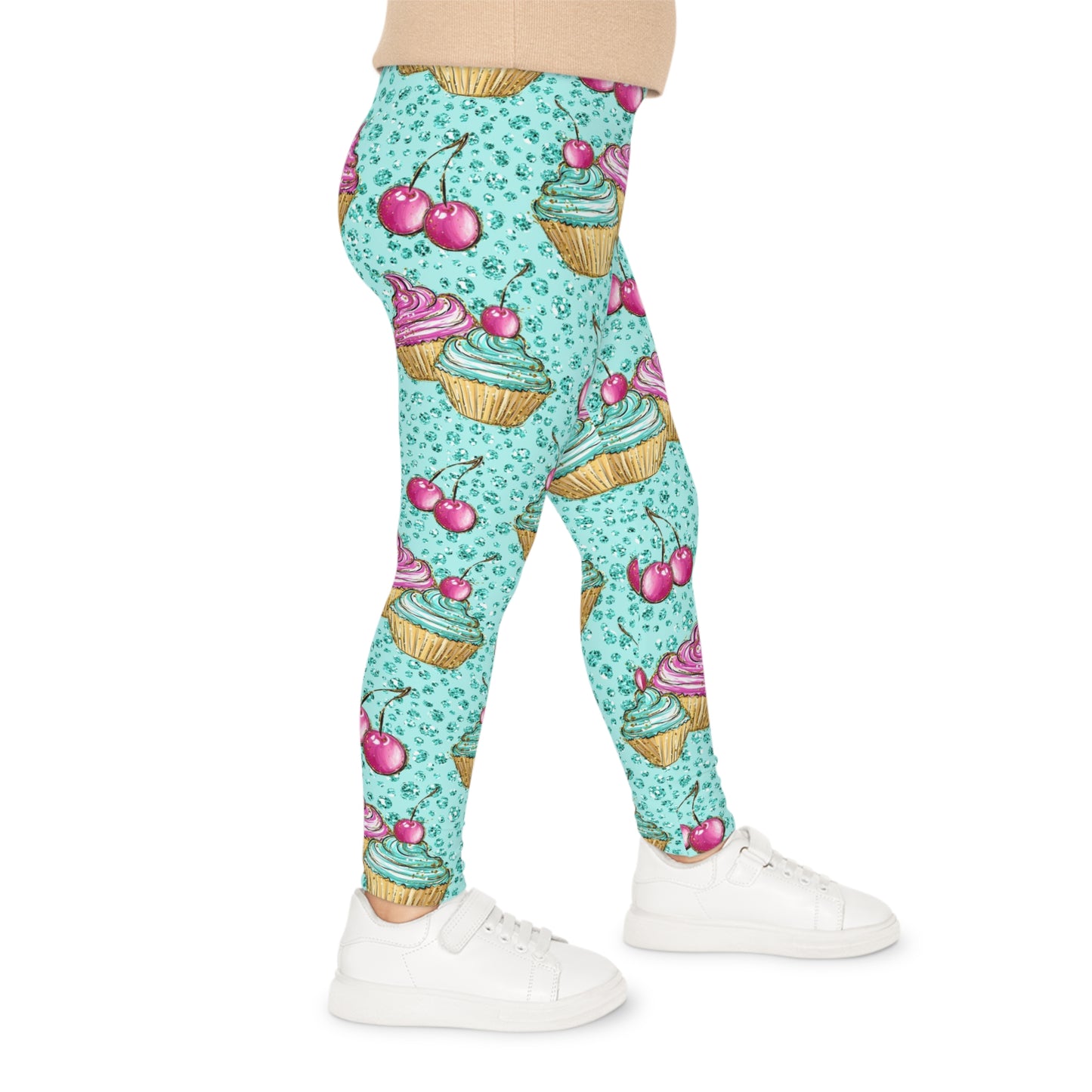 Girls colorful Cupcake leggings.