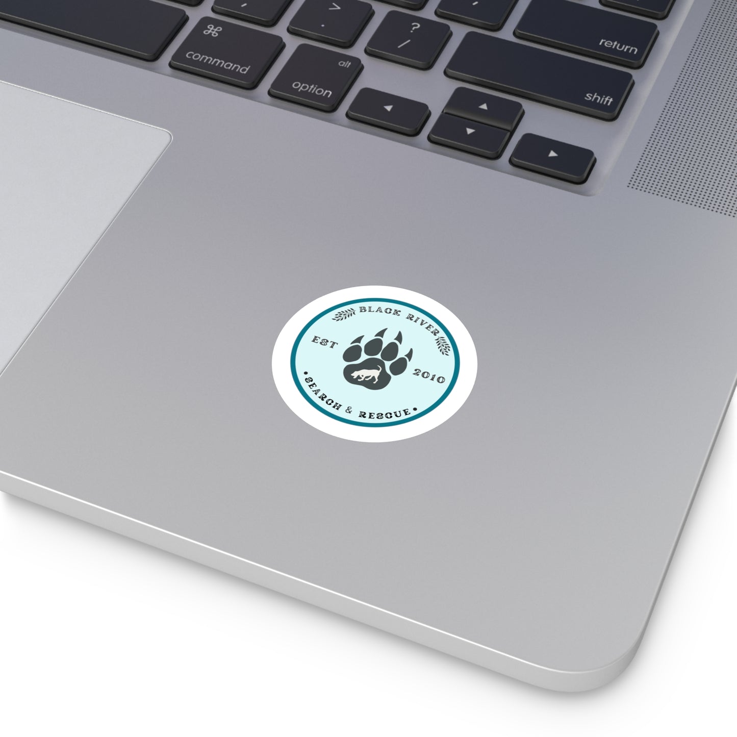 BRSAR Logo Round Stickers, Indoor\Outdoor, Multiple sizes, Turquoise