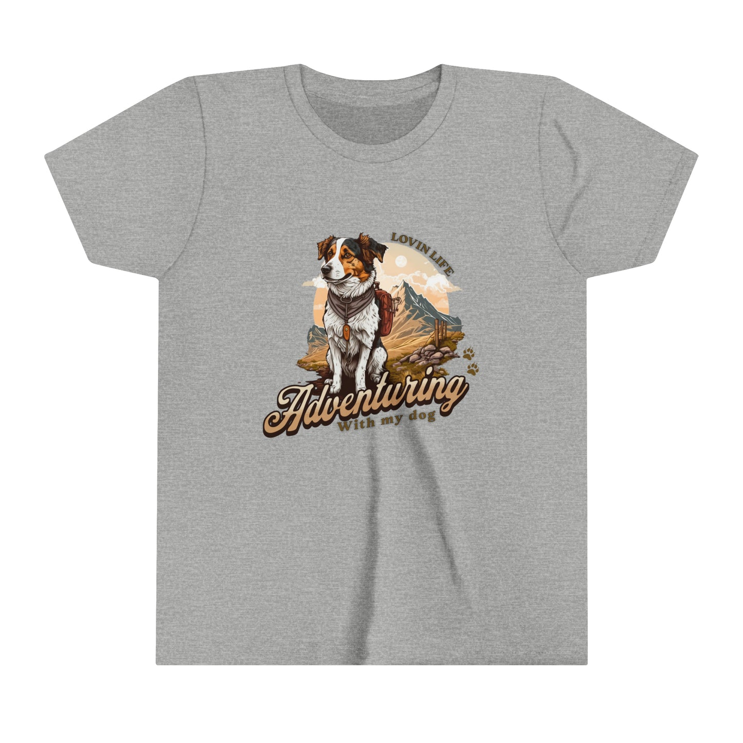 Outdoor Dog Youth Short Sleeve , Adventuring with my dog