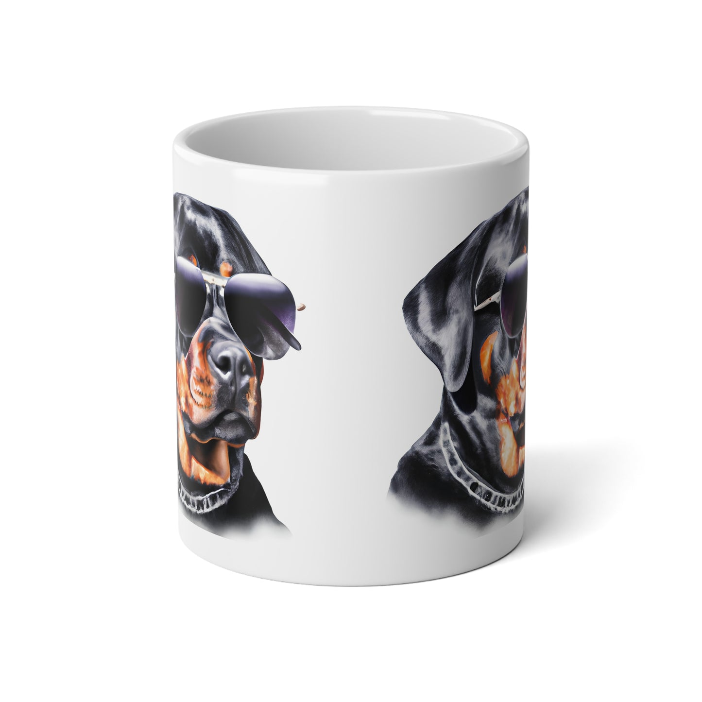 Jumbo Mug, 20oz, Rottweiler with sunglasses