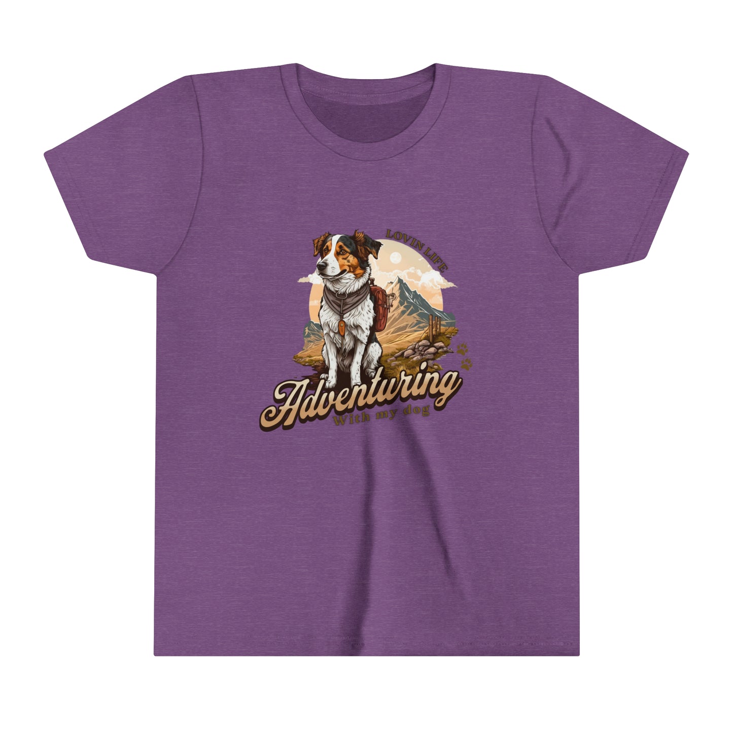 Outdoor Dog Youth Short Sleeve , Adventuring with my dog