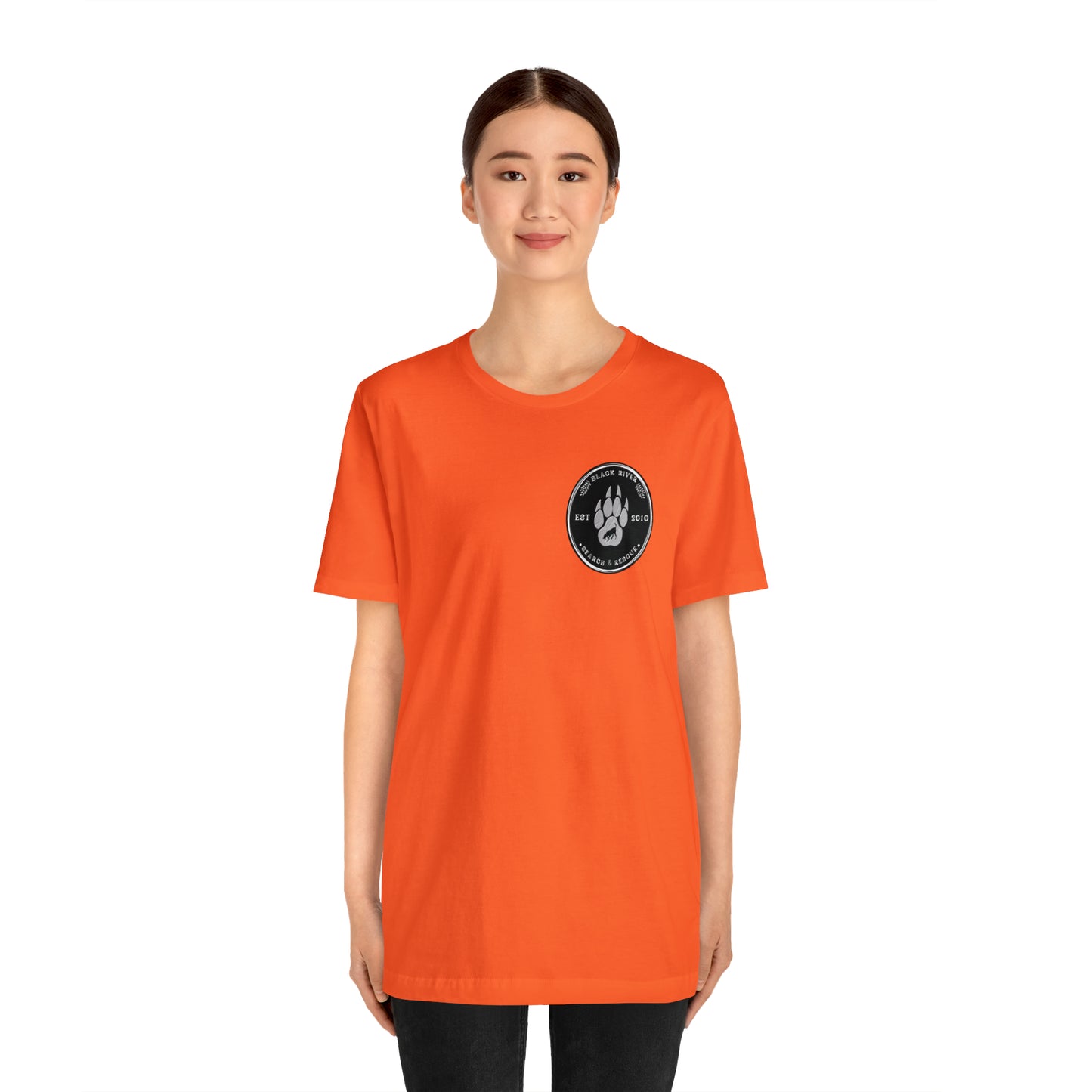 Black River Search & Rescue Logo Black Unisex Jersey Short Sleeve Tee