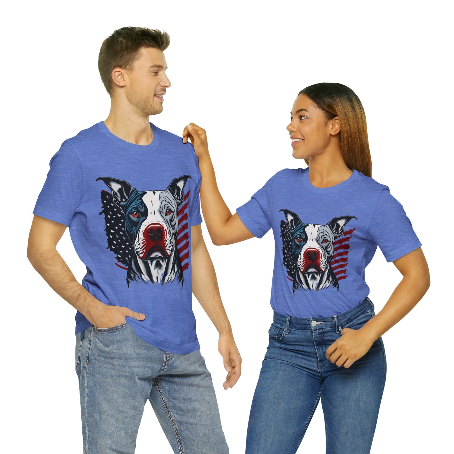 Pit bull 4th of July Unisex Jersey Short Sleeve Tee Patriotic