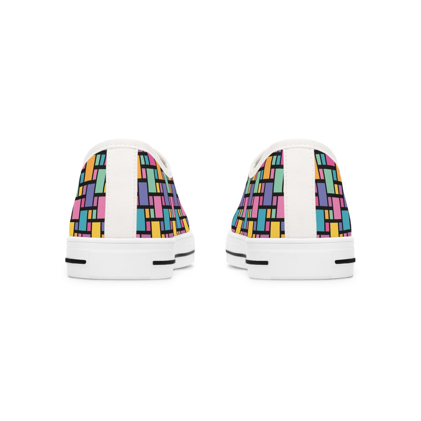 Retro Multicolor checked Women's Low Top Sneakers