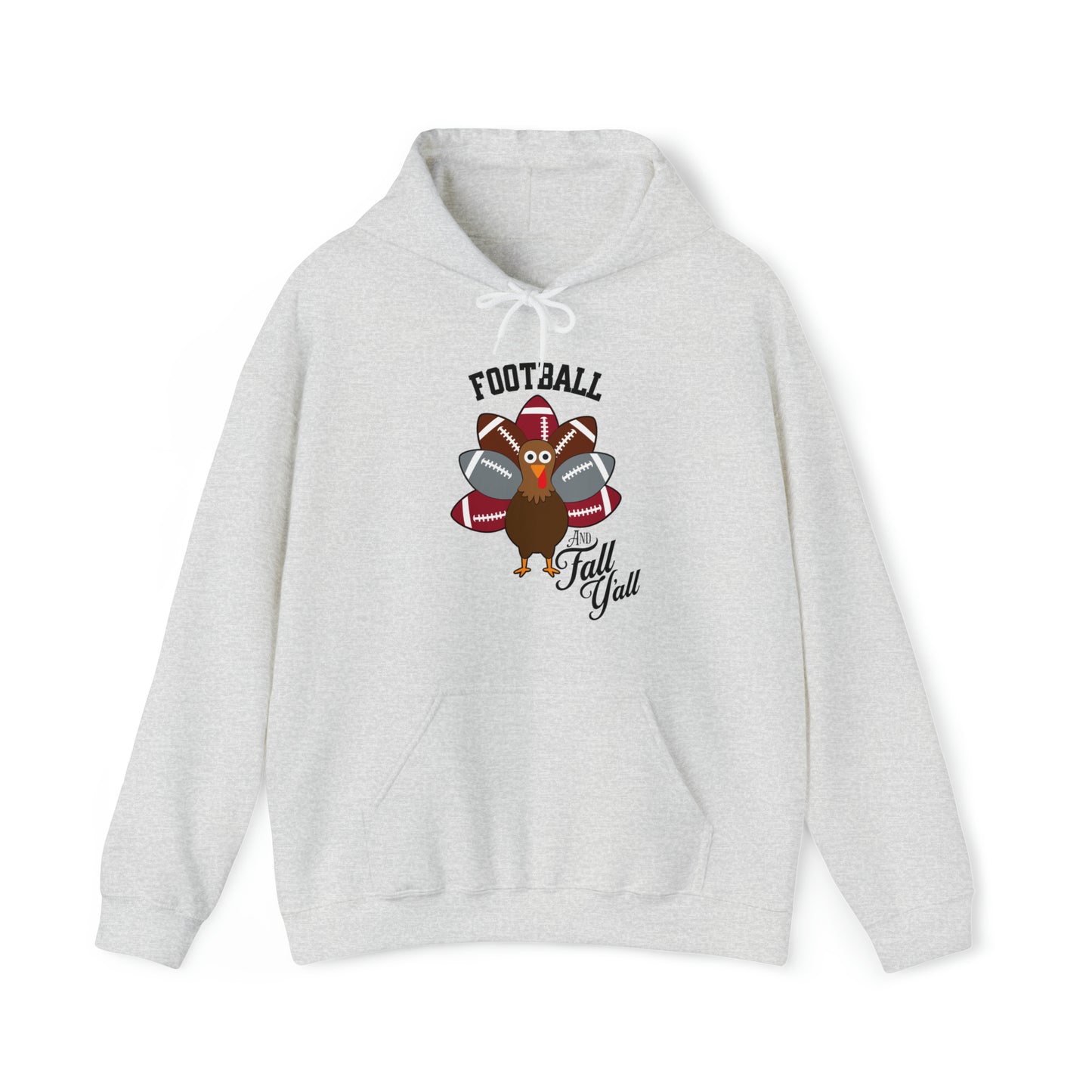 Custom Crimson and Gray Football and Fall Hooded Sweatshirt