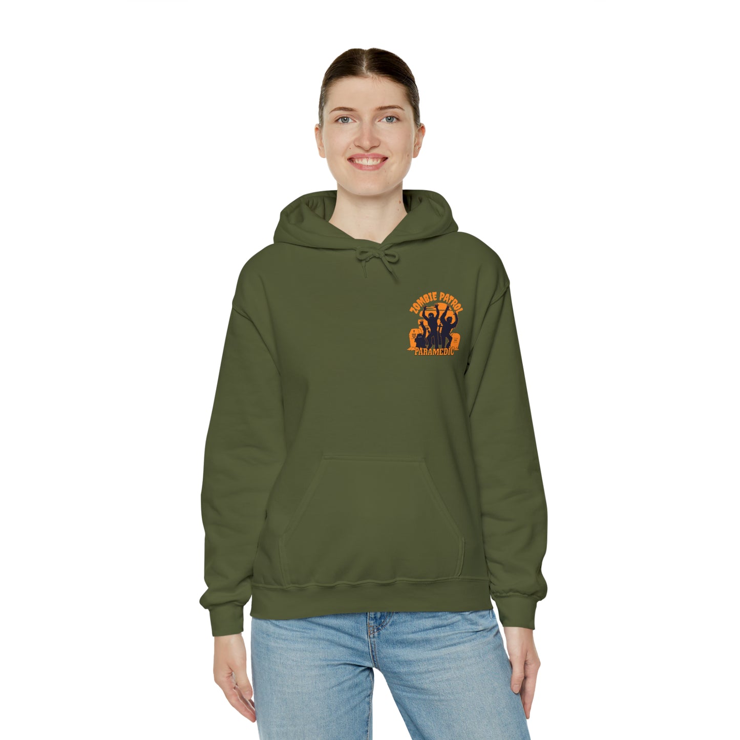 Zombie Patrol Paramedic Halloween Hooded Sweatshirt