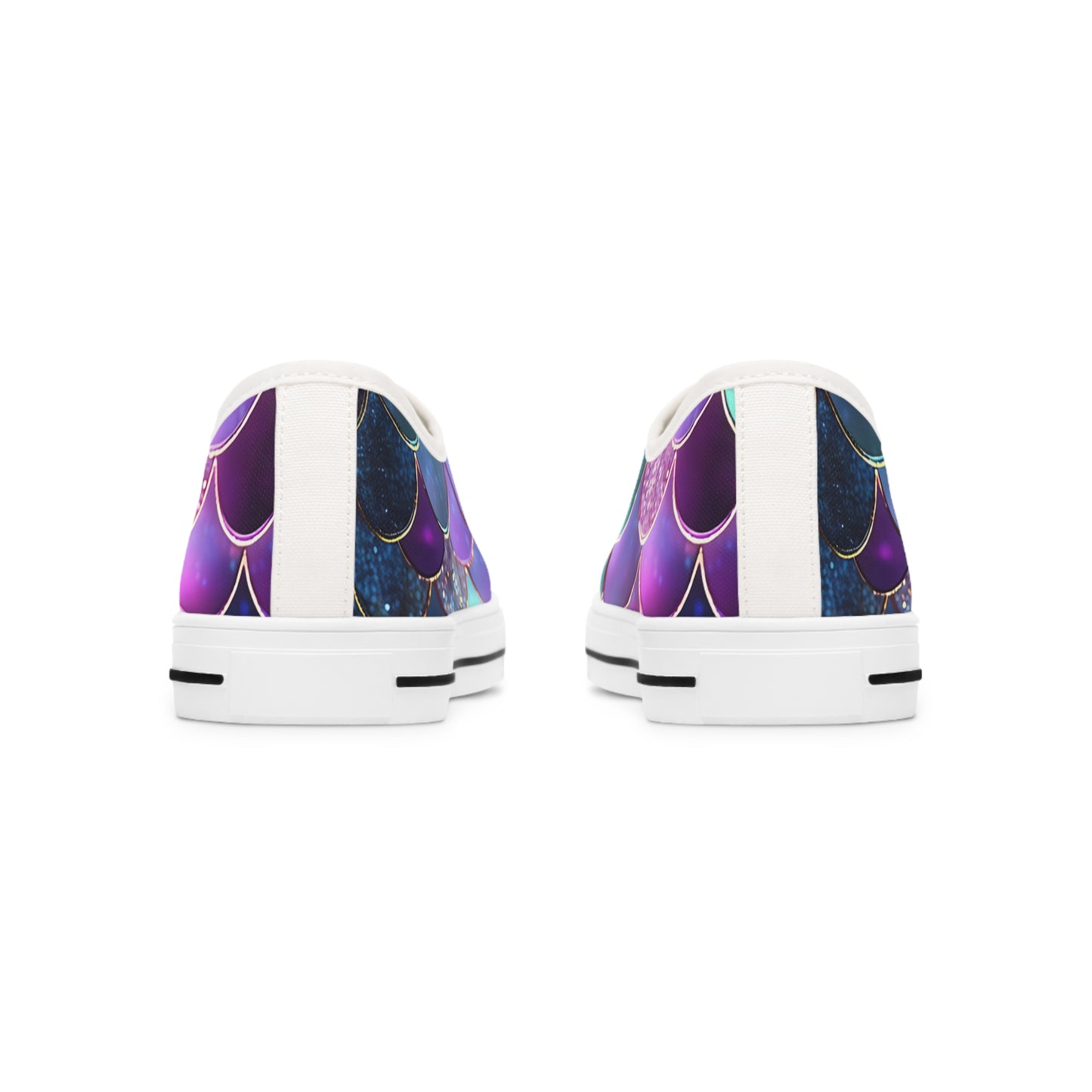 Women's Low Top Sneakers, Mermaid, purple