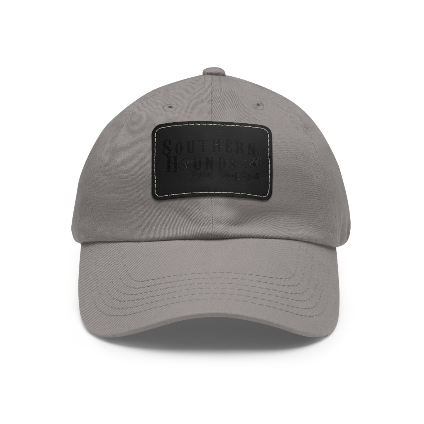 Dad Southern Hounds Hat with Leather Patch (Rectangle)