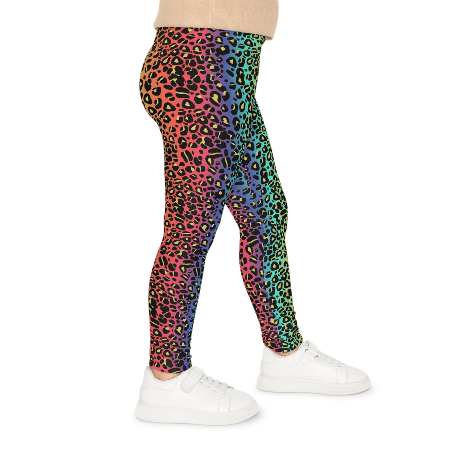 Kids Leggings Rainbow leopard print multicolor