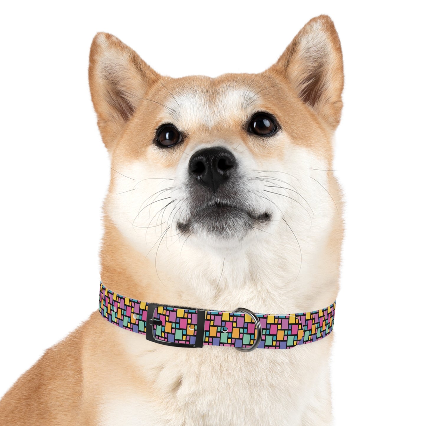 Retro Multicolor Plaid Dog Collar