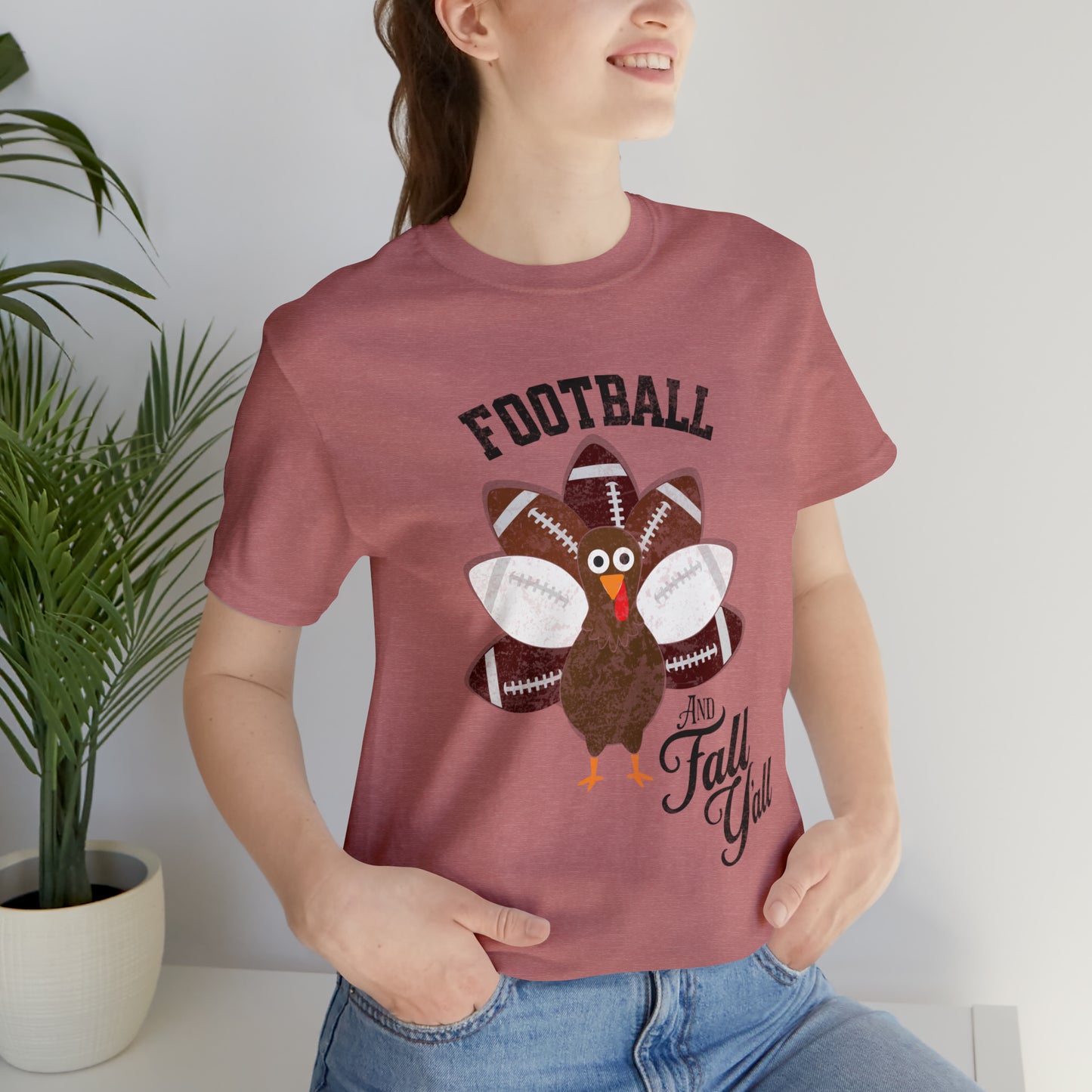 Vintage Dark Red and White Football and Fall Short Sleeve Tee, Football and turkey shirt, Texas A&M