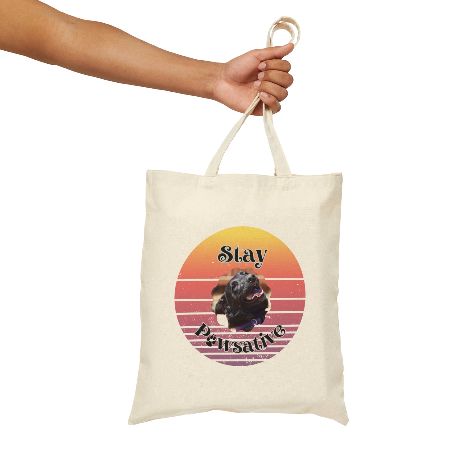 Black Labrador Cotton Canvas Tote Bag Black Lab