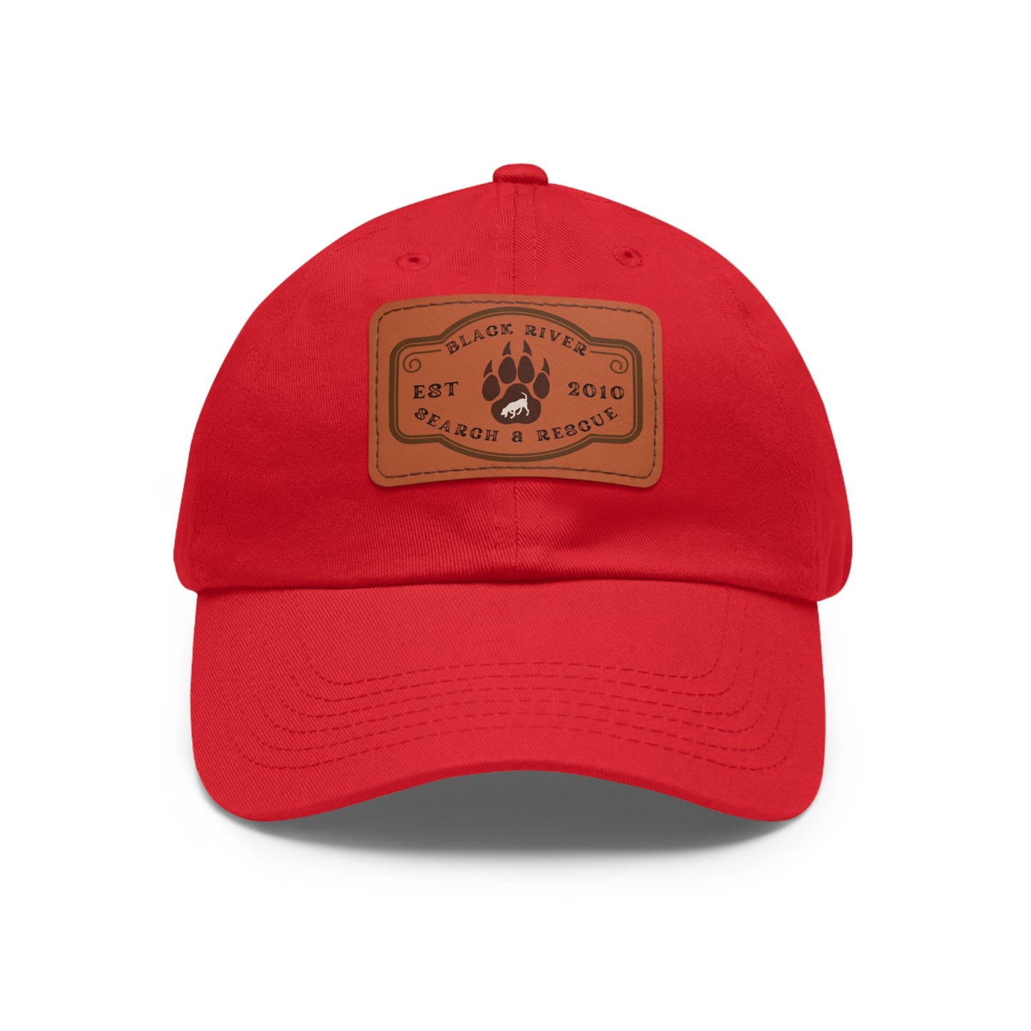 Black River Search & Rescue Logo Unisex Hat with Leather Patch (Rectangle), Multiple colors