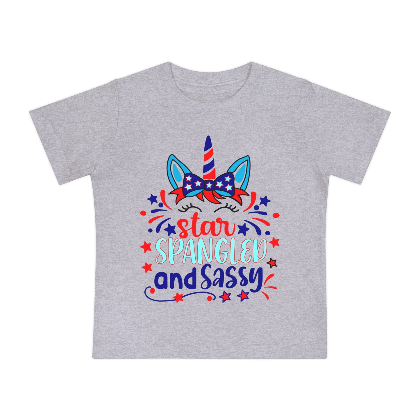 Star Spangled and Sassy 4th of July Baby Short Sleeve T-Shirt Patriotic