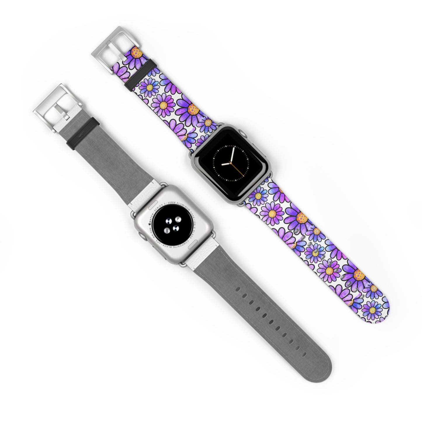 Retro Purple Flower Apple Watch Band
