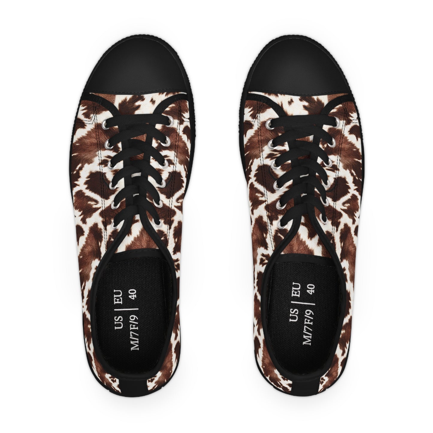 Cowhide print Women's Low Top Sneakers