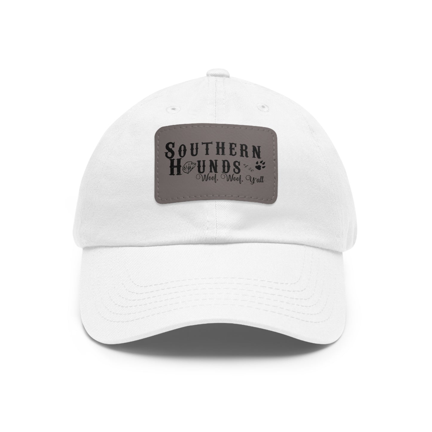 Dad Southern Hounds Hat with Leather Patch (Rectangle)