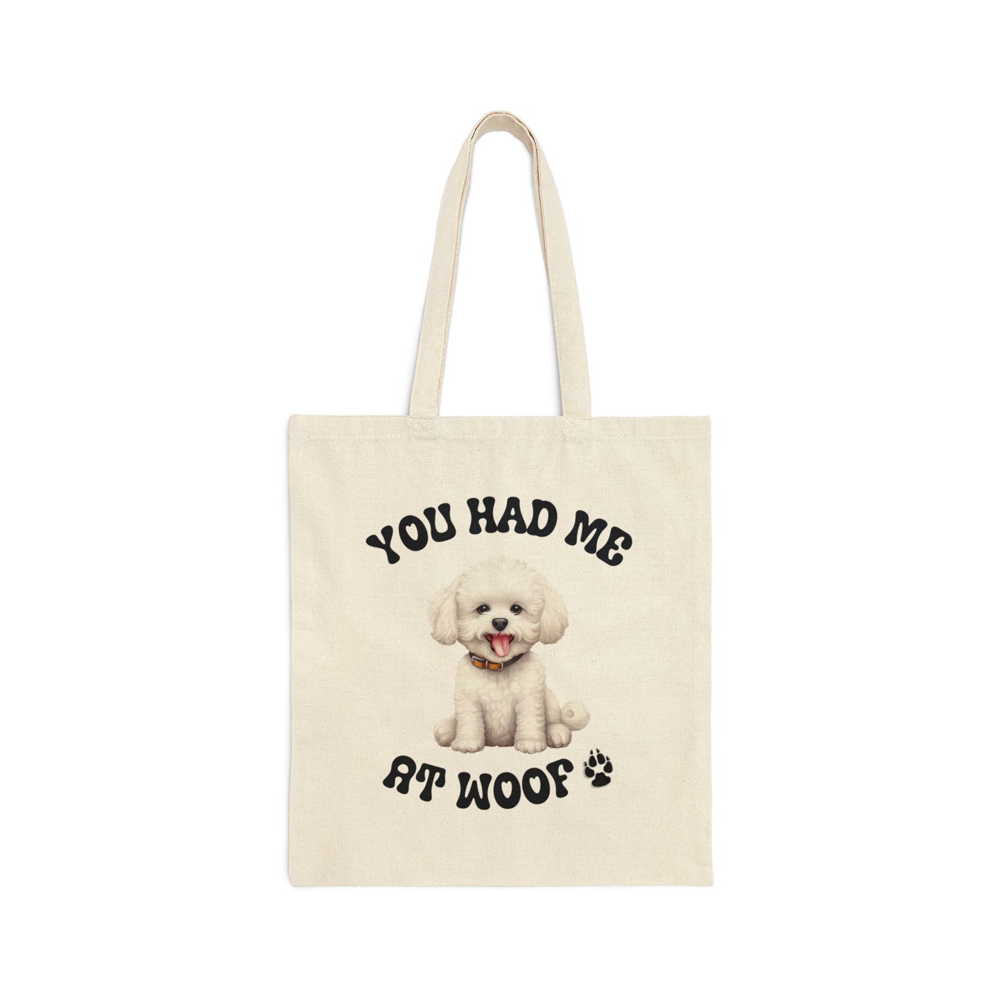 Bichon Frise Cotton Canvas Tote Bag