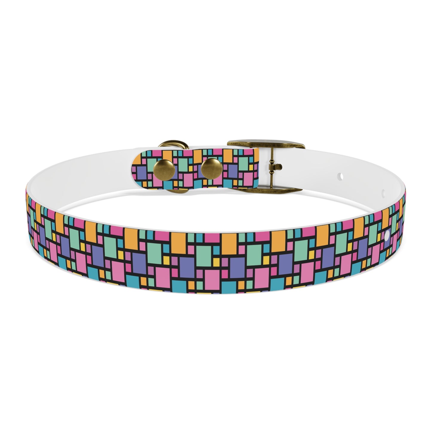 Retro Multicolor Plaid Dog Collar