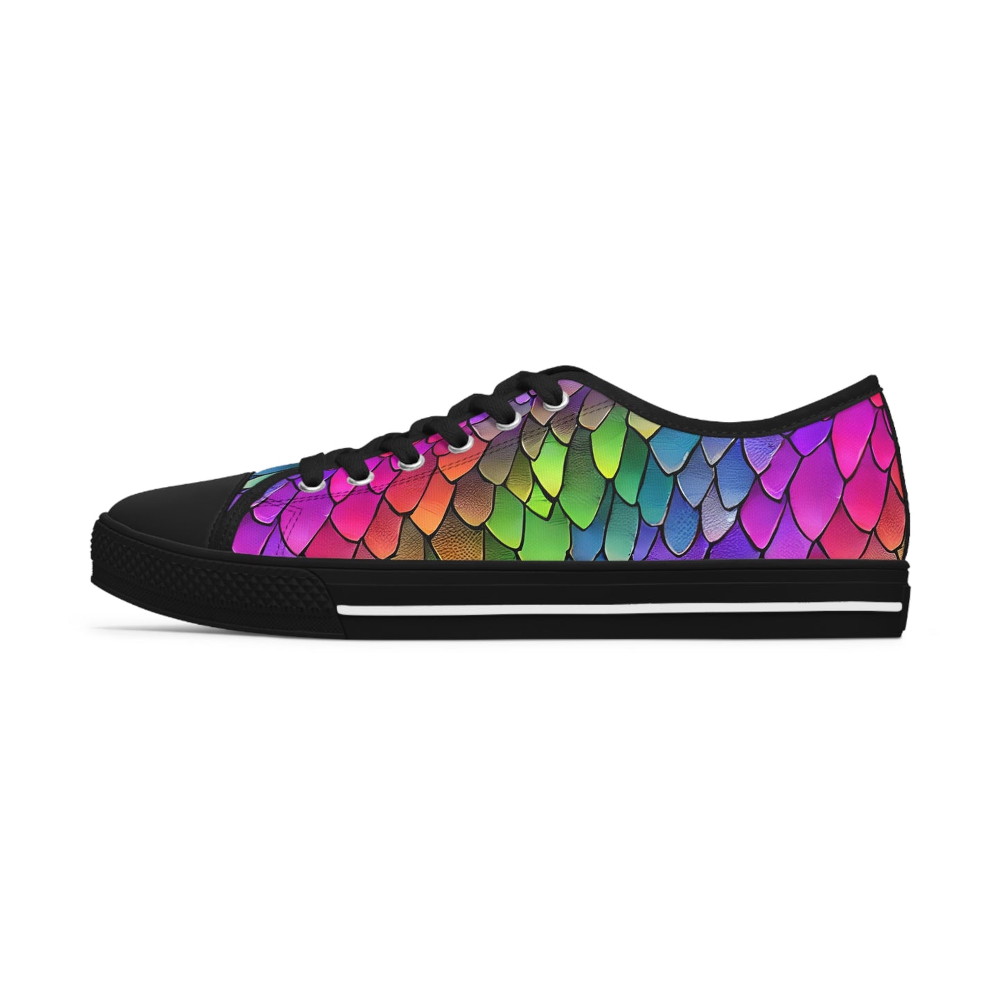 Multicolor Dragon Scales Women's Low Top Sneakers