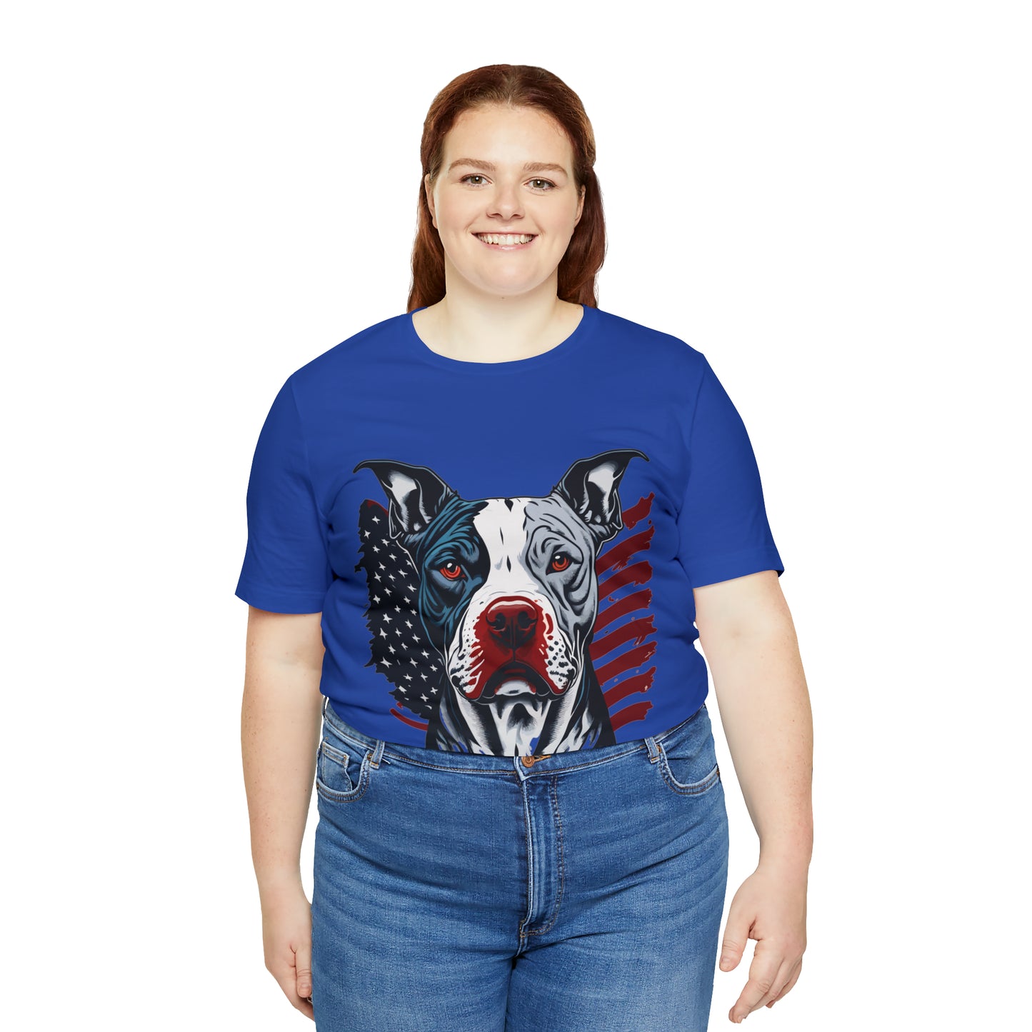 Pit bull 4th of July Unisex Jersey Short Sleeve Tee Patriotic