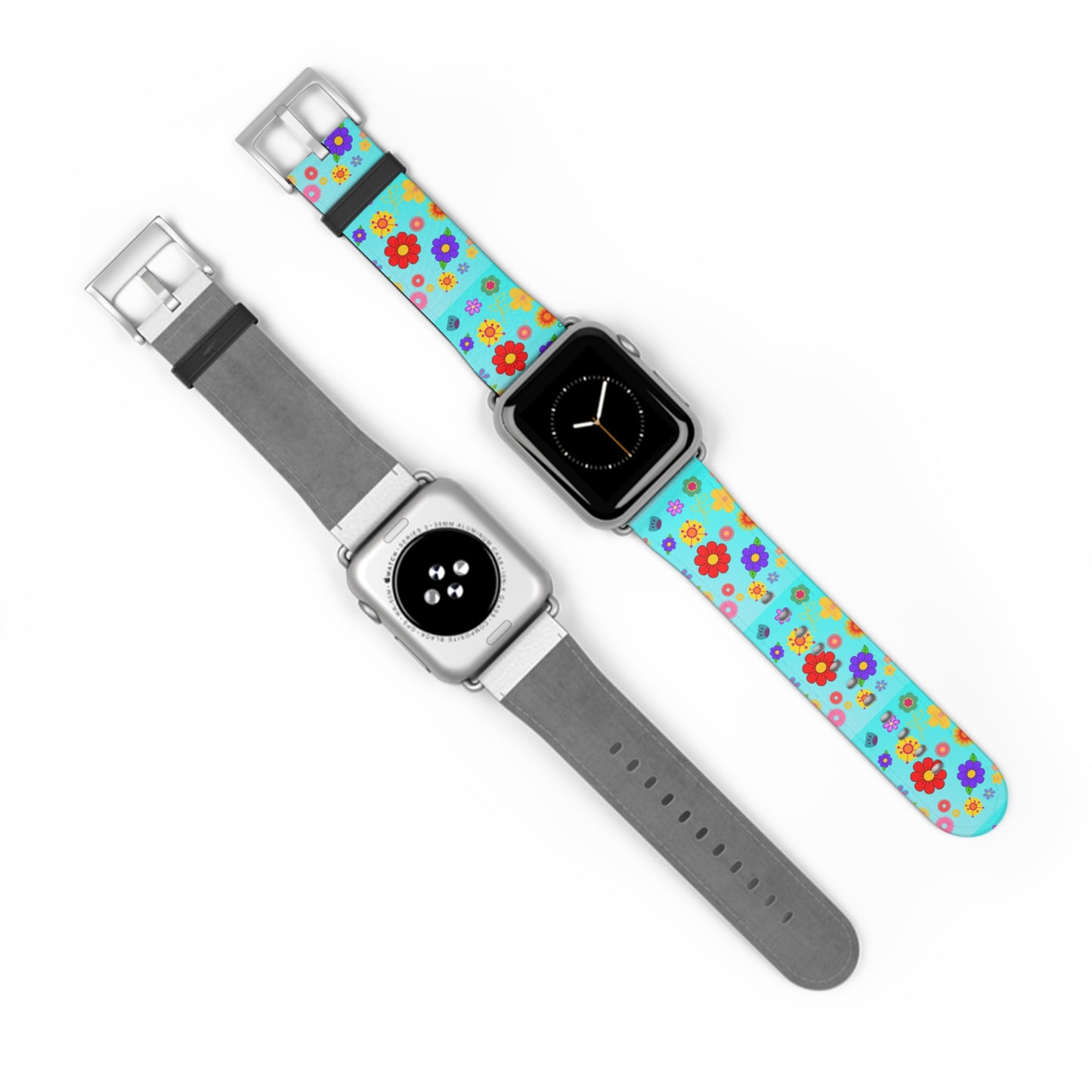Retro Floral Turquoise Apple Watch Band